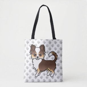 Bolsa Tote Tricolor de chocolate Cão e patas longos Casaco Ch