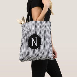 Bolsa Tote tricotando Artesanatos de Título do Stockinette {D