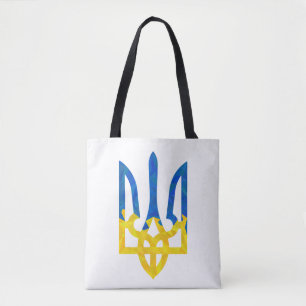 Bolsa Tote Tridente ucraniano poligonal baixo