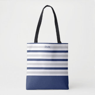 Bolsa Tote Trilha de Cinzas e Azul Monograma