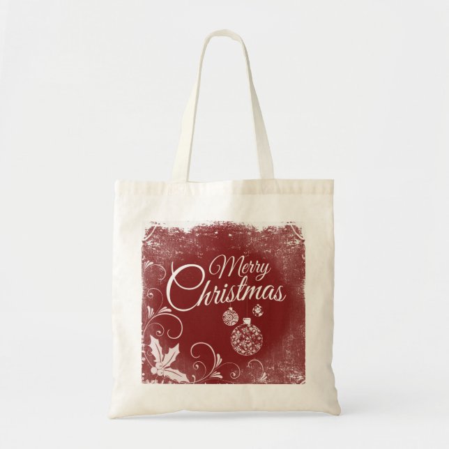 Bolsa Tote Trilha de Natal Personalizada (Frente)