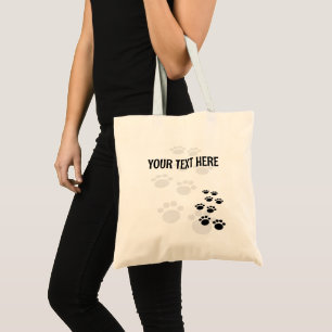 Bolsa Tote Trilha De Peixes De Animais De Companhia, De Cinza