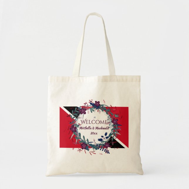 Bolsa Tote TRINIDAD WEDDING BEM-VINDO Destino Floral (Frente)