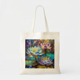 Bolsa Tote Trio de Flores de Lótus Brilhantes