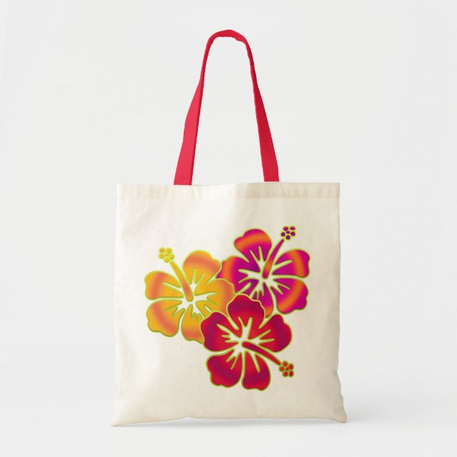 Bolsa Tote trio de hibisco (Frente)