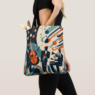 Bolsa Tote Trio Moderno de Jazz da Era Mid Century