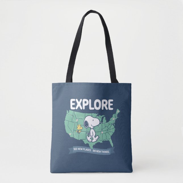 Bolsa Tote Trippin rodoviário | Explorações de amendoins (Frente)