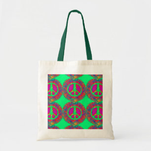 Bolsa Tote Trippy Tie Psychedelic - Sinal de paz