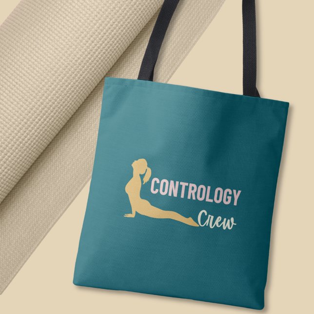 Bolsa Tote Tripulação de Controvérsia Pilata a Malhação de Yo (Contrology Crew Pilates Quote Yoga Fitness Tote Bag)