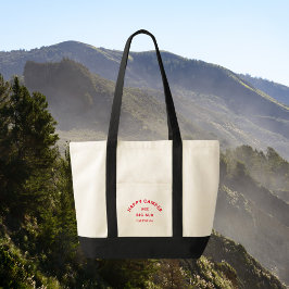 Bolsa Tote Tripulação Negra Retro Red Happy Camper