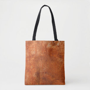 Bolsa Tote Triturar textura de metal enferrujado. Corrosão e