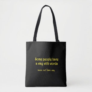 Bolsa Tote Trocadilho Divertido: Um Conto de Duas Frases