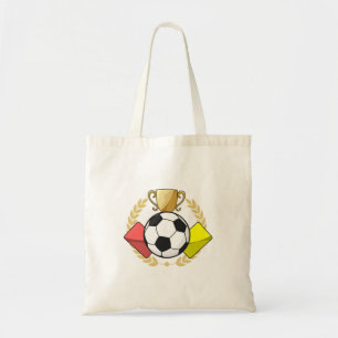 Bolsa Tote Troféu de cartão vermelho e amarelo de futebol