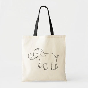 Bolsa Tote Tronco do elefante acima da arte simples bonito
