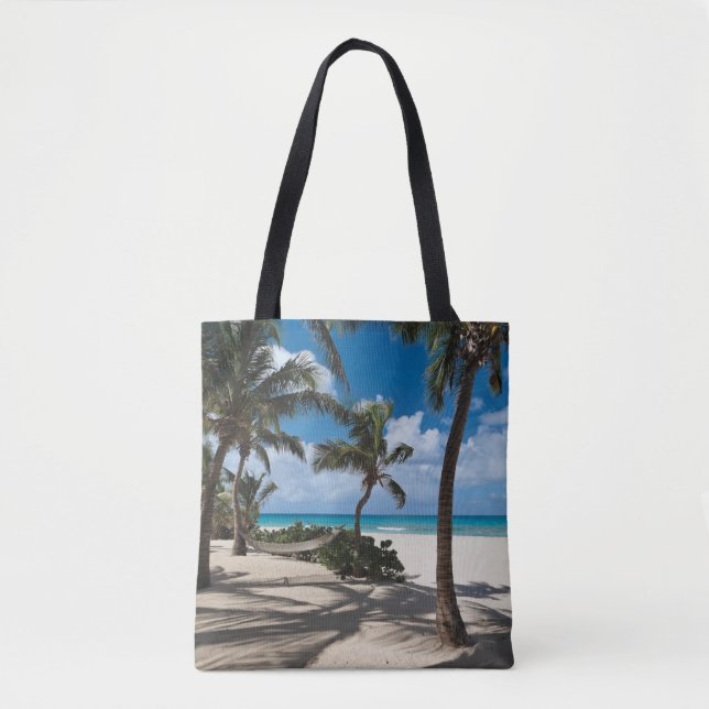 Bolsa Tote Tropical Beaches | Anguilla Beach, Palm Tree (Frente)