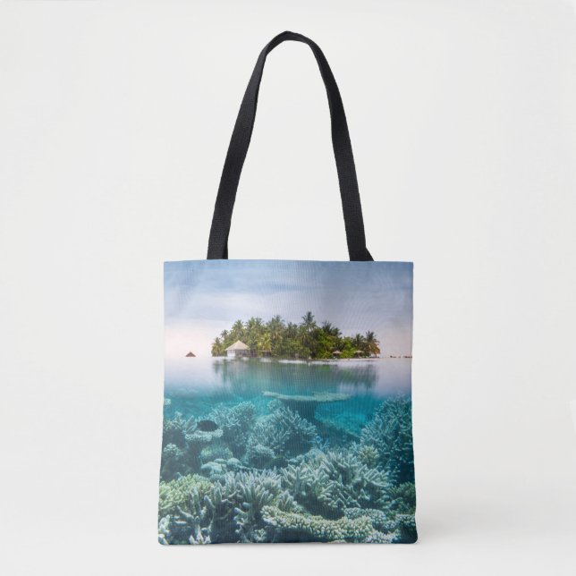 Bolsa Tote Tropical Beaches | Ari Atoll Maldives (Frente)