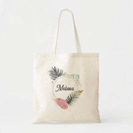 Bolsa Tote Tropical Custom Name Tote Bag