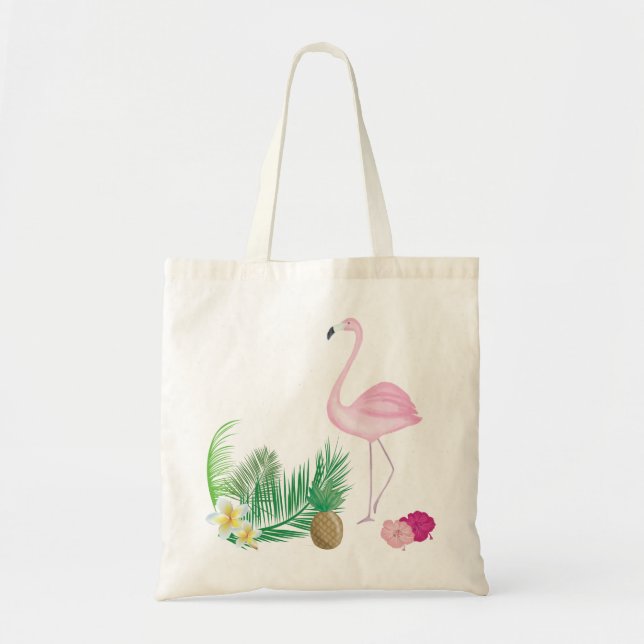 Bolsa Tote Tropical Flamingo (Frente)