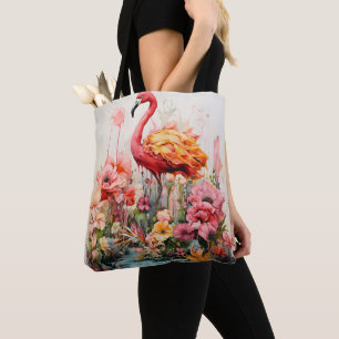 Bolsa Tote Tropical Flamingo Fantasy Paradise Bloom