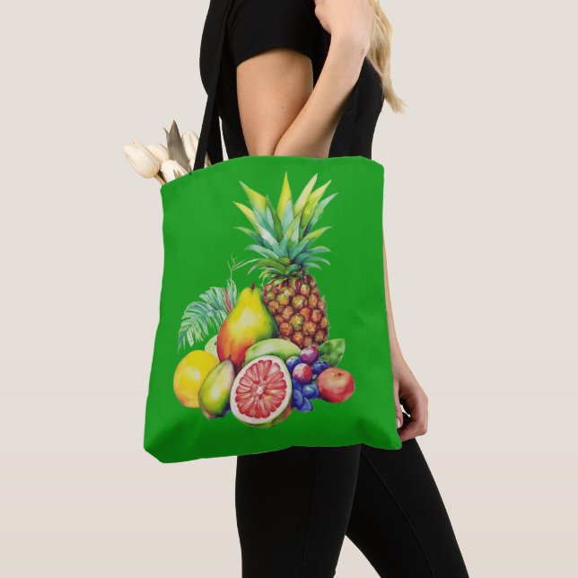 Bolsa Tote Tropical Fruit Collage (Close Up)