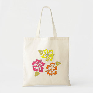 Bolsa Tote Tropical Hawaiai Island Hibiscus Flower Pink