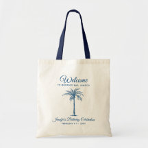 Tropical Palm Birthday Party Personalized Welcome