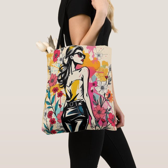 Bolsa Tote Tropical Sketch Duet (Close Up)