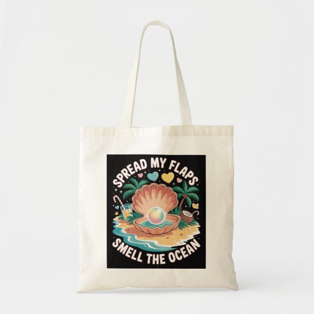 Bolsa Tote Tropical Tease  Spread My Flaps, Smell the Ocean  (Frente)