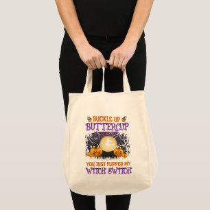 Bolsa Tote Troque a bruxa do Halloween pelo botão