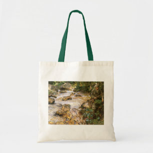 Bolsa Tote Trout Stream no Tirol de John Singer Sargent