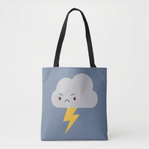 Bolsa Tote Trovão de Kawaii & nuvem do relâmpago