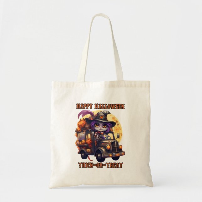 Bolsa Tote Trucker do Halloween Crianças Festivas Ri (Frente)