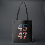 Bolsa Tote Trump 2024 45 47 Vintage American Flag Retro 4547<br><div class="desc">Trump 2024 45 47 Vintage American Flag Retro 4547 Trump 2024</div>