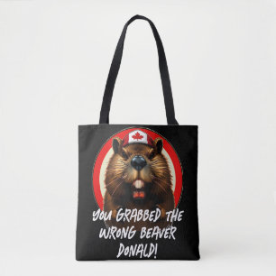Bolsa Tote Trump canadense "Wrong Beaver Donald"
