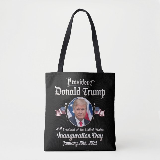 Bolsa Tote Trump Inauguration Day 2025 47th Presidente dos EU (Frente)