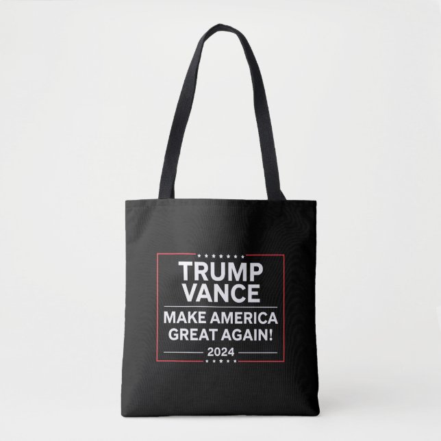 Bolsa Tote Trump Vance 2024 Presidente JD Vance Vice MAGA (Frente)