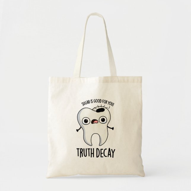 Bolsa Tote Truque de Dente Engraçado na Verdade (Frente)