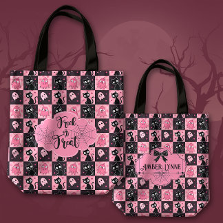 Bolsa Tote Truque de Dia das Bruxas Bonito ou Tratar Fantasma