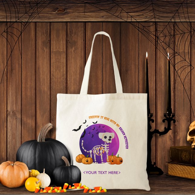 Bolsa Tote Truque de Doces do Halloween ou Trate a Banheira d (Trick or Treat OR show up to the Halloween party in style. Represent your favorite dog breed!!)