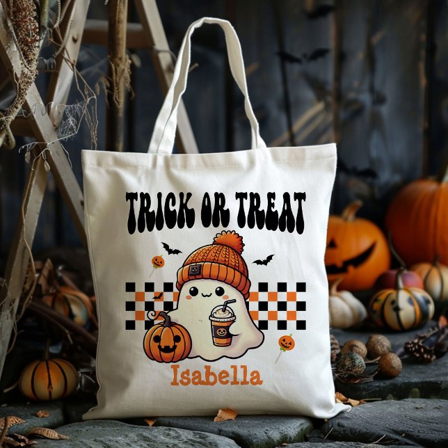Bolsa Tote Truque De Fantasma Ou Doces De Tratamento Legal Pe (Criador carregado)