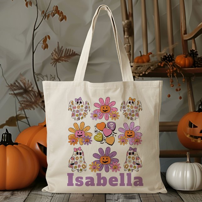 Bolsa Tote Truque De Fantasma Ou Doces De Tratamento Personal (Criador carregado)