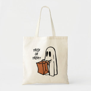Bolsa Tote Truque de Halloween fofo ou Bag Fantasma de Tratam