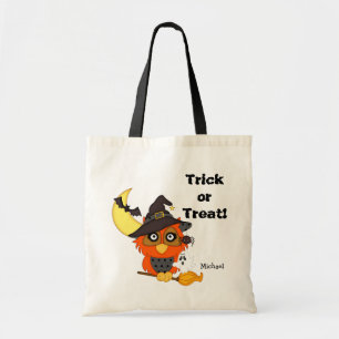 Bolsa Tote Truque de Halloween Hoot Owl ou Tratado