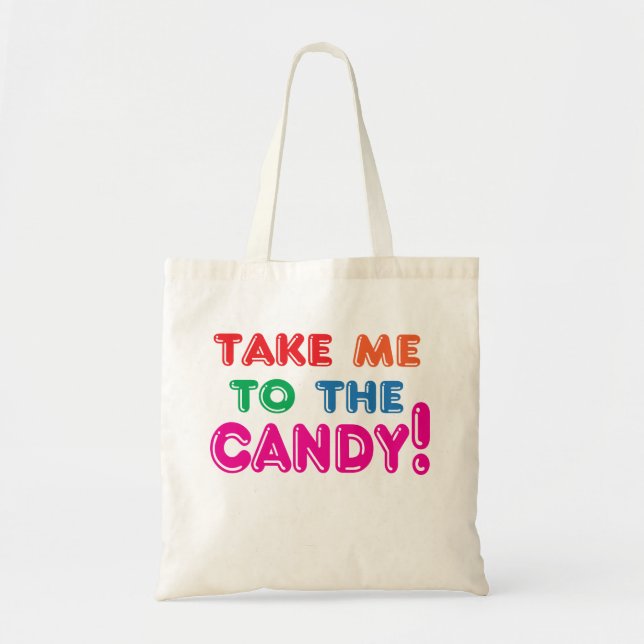 Bolsa Tote Truque de Halloween ou doce de tratamento (Frente)