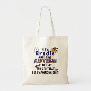 Bolsa Tote Truque de Halloween ou Saco de Tratamento para Aut
