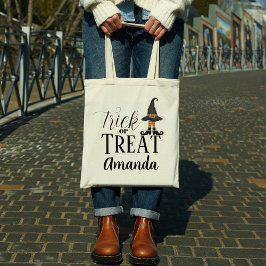 Bolsa Tote Truque De Halloween Ou Tratar Calçados De Bruxas C