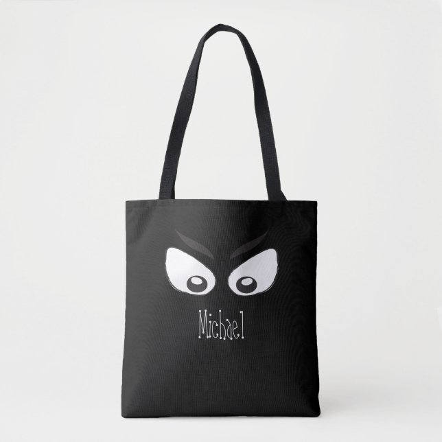 Bolsa Tote Truque de Halloween ou Tratar Fantasma Whimsical C (Frente)