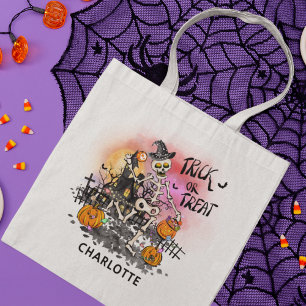 Bolsa Tote Truque De Halloween Ou Tratar O Nome Do Doces De E