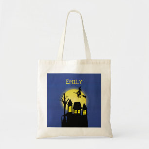 Bolsa Tote Truque De Halloween Ou Trate A Lua De Bruxa Assomb