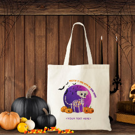 Bolsa Tote Truque de Halloween ou Trate Saco de Doçura de Cân